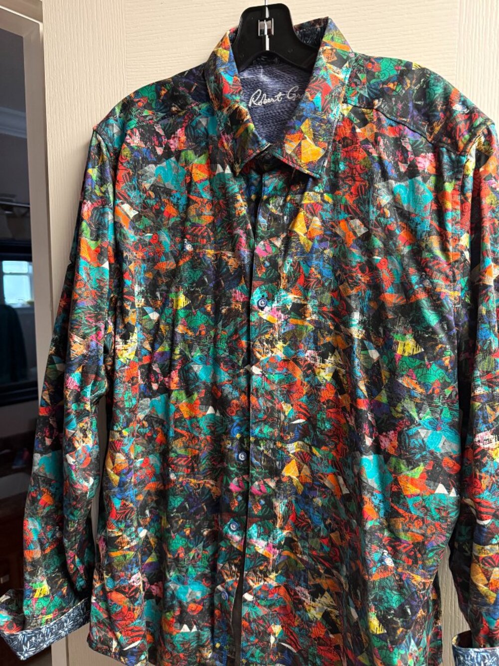 Robert Graham Long-Sleeve Button-Down Shirt Size XL great condition